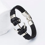 Bracelet Ancre Homme Cuir Marron - Mon Bracelet Homme