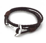 Bracelet Ancre Homme Espoir en Cuir - Mon Bracelet Homme