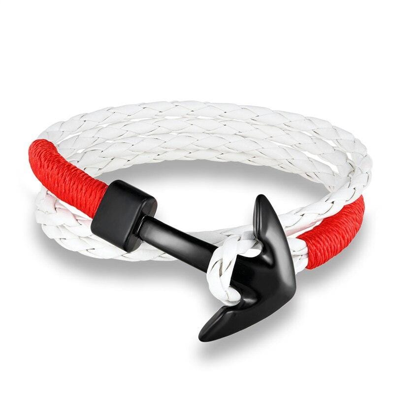 Bracelet Ancre Homme Multiple Couleurs en Cuir - Mon Bracelet Homme