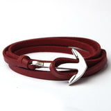 Bracelet Ancre Homme Plusieurs Tours en Cuir - Mon Bracelet Homme
