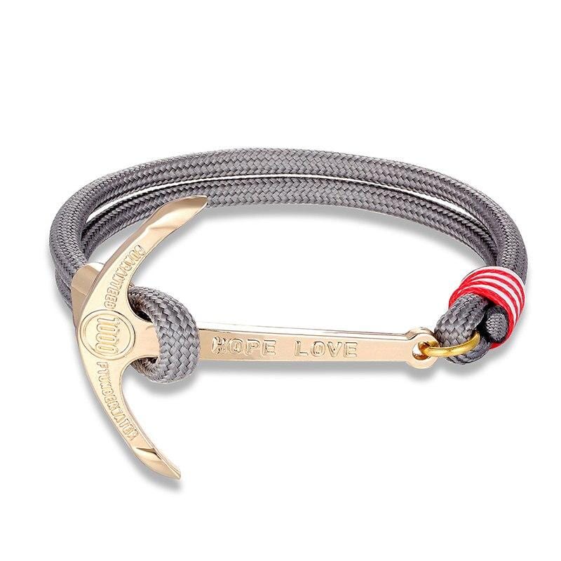 Bracelet Ancre Hope Love en Corde - Mon Bracelet Homme