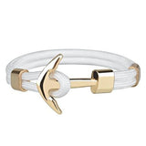 Bracelet Ancre Marine Blanc en Corde