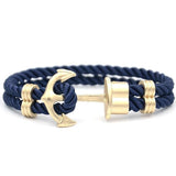 Bracelet Ancre Marine en Laiton Dorée MBH pour Homme