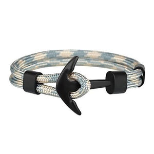 Bracelet Ancre Marine Homme BAROUDEUR en Corde - Mon Bracelet Homme
