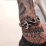 Bracelet Ancre MBH en Nylon Bleu et Blanc pour Homme - Mon Bracelet Homme