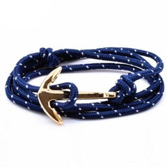 Bracelet Ancre Réglable en Corde