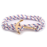 Bracelet Ancre Viking Blanc Ragnar en Corde