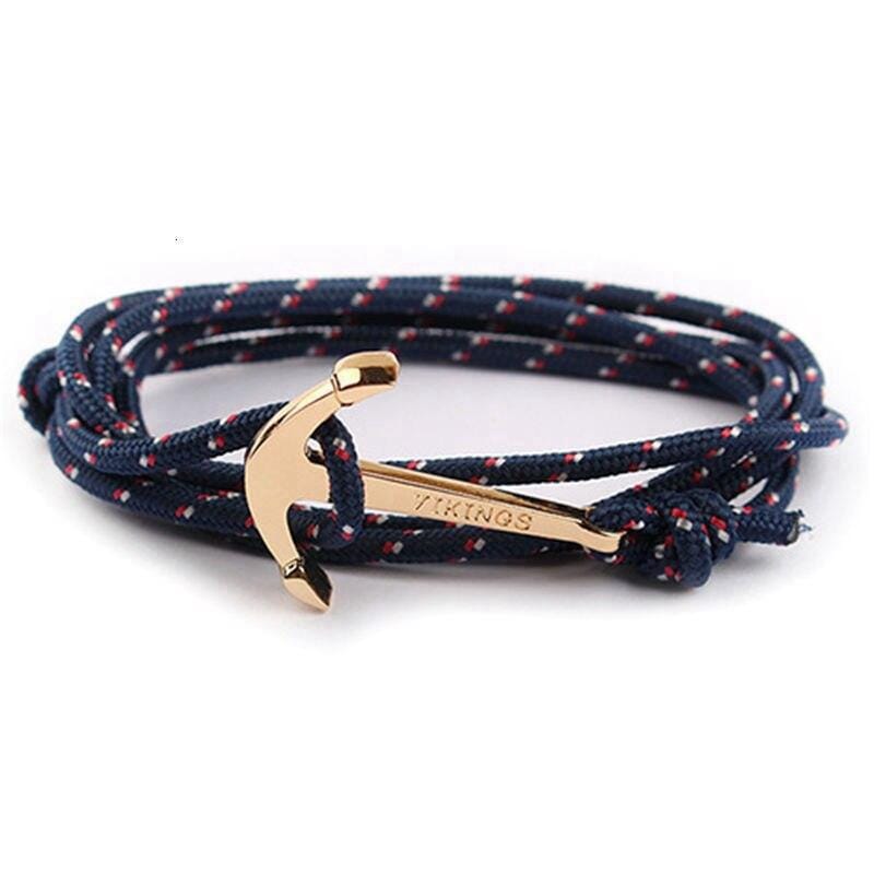 Bracelet Ancre Viking Bleu "Le Vaillant" en Corde - Mon Bracelet Homme