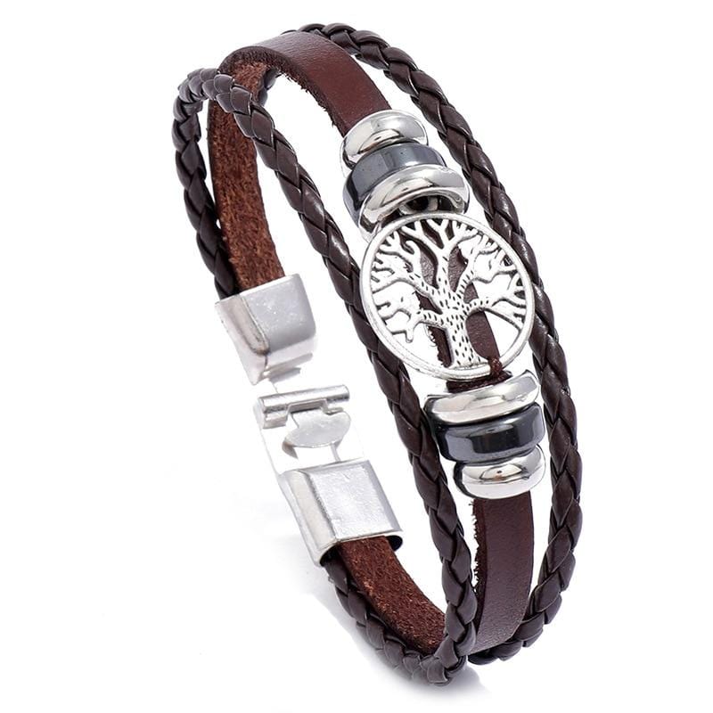 Bracelet Arbre de Vie en Cuir pour Homme - Mon Bracelet Homme