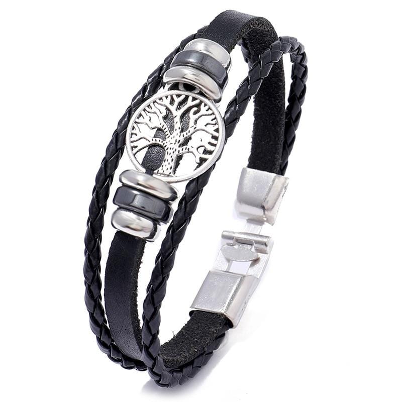 Bracelet Arbre de Vie en Cuir pour Homme - Mon Bracelet Homme