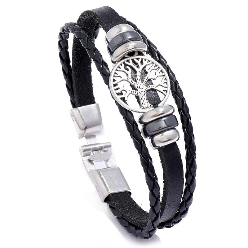 Bracelet Arbre de Vie en Cuir pour Homme - Mon Bracelet Homme