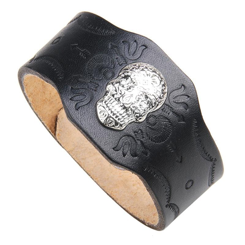 Bracelet avec Tête de Mort Mexicaine - Mon Bracelet Homme