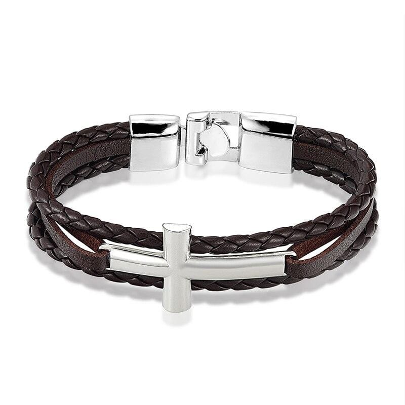 Bracelet avec une Grande Croix Homme - Mon Bracelet Homme
