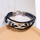 Bracelet Bleu Infini Homme de 21cm - Mon Bracelet Homme