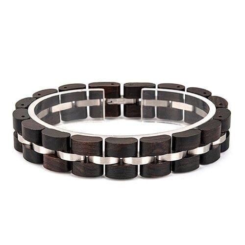 Bracelet Bois et Acier Inoxydable pour Homme August Wood - Mon Bracelet Homme