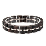 Bracelet Bois et Acier Inoxydable pour Homme August Wood - Mon Bracelet Homme