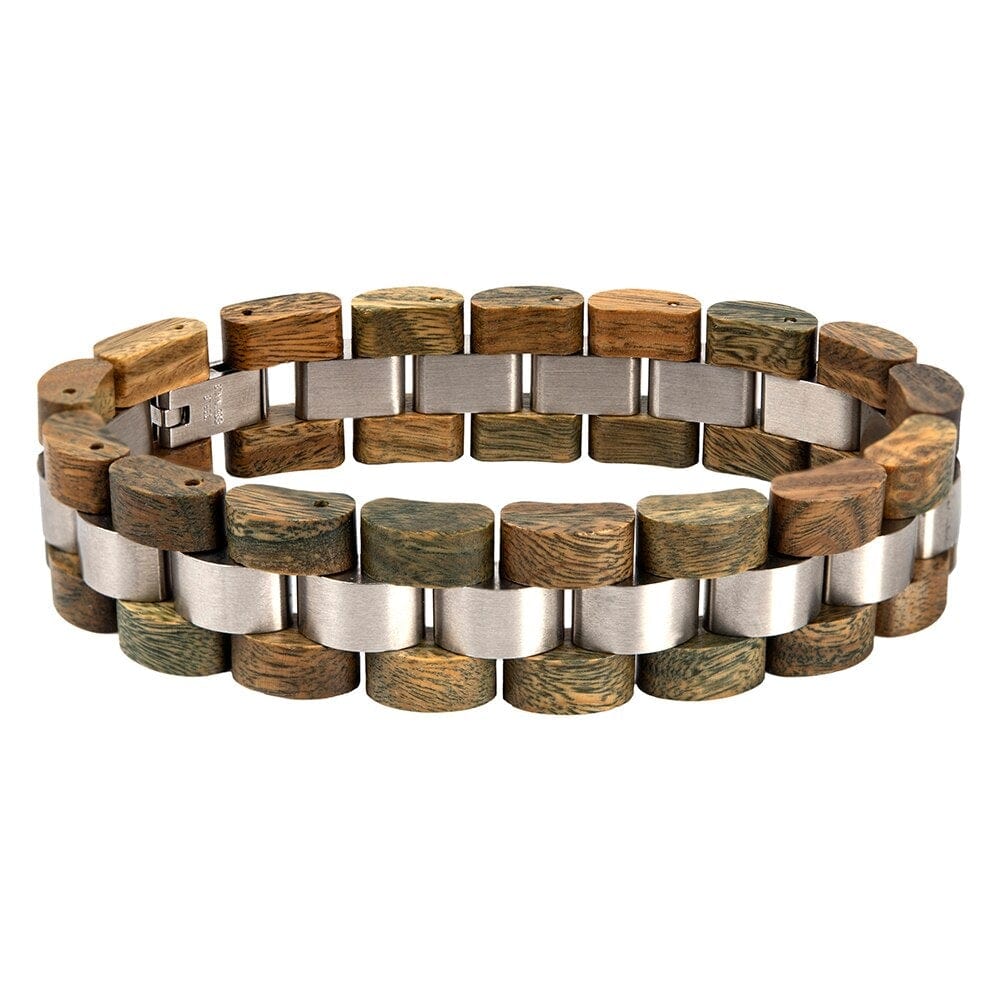 Bracelet Bois et Acier pour Homme Enrique Wood - Mon Bracelet Homme