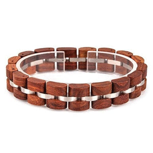 Bracelet Bois et Métal pour Homme Kobe Wood - Mon Bracelet Homme