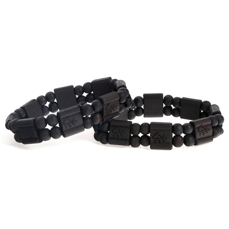 Bracelet Bois Homme avec Symbole Aum - Mon Bracelet Homme
