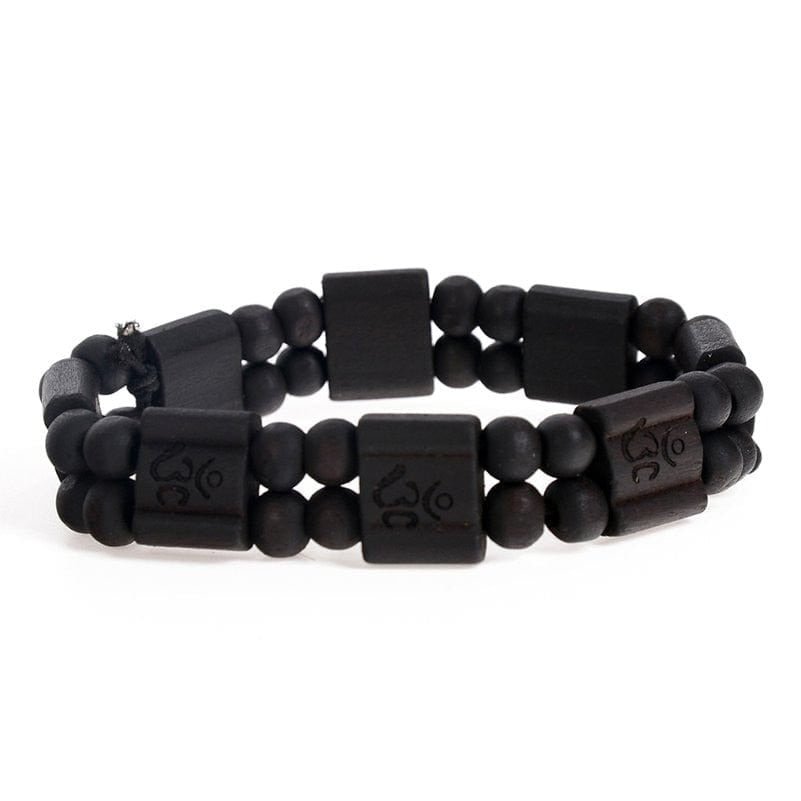 Bracelet Bois Homme avec Symbole Aum - Mon Bracelet Homme