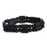 Bracelet Bois Homme avec Symbole Aum