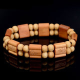 Bracelet Bois Homme Marron avec Symbole Aum - Mon Bracelet Homme
