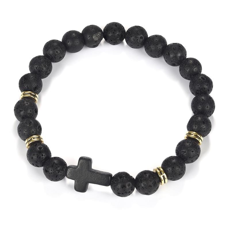 Bracelet Boule Homme avec Croix - Mon Bracelet Homme