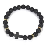 Bracelet Boule Homme avec Croix - Mon Bracelet Homme