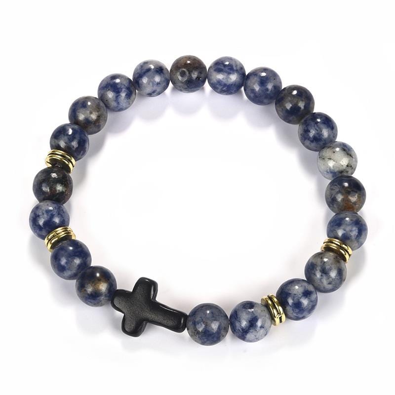 Bracelet Boule Homme avec Croix - Mon Bracelet Homme