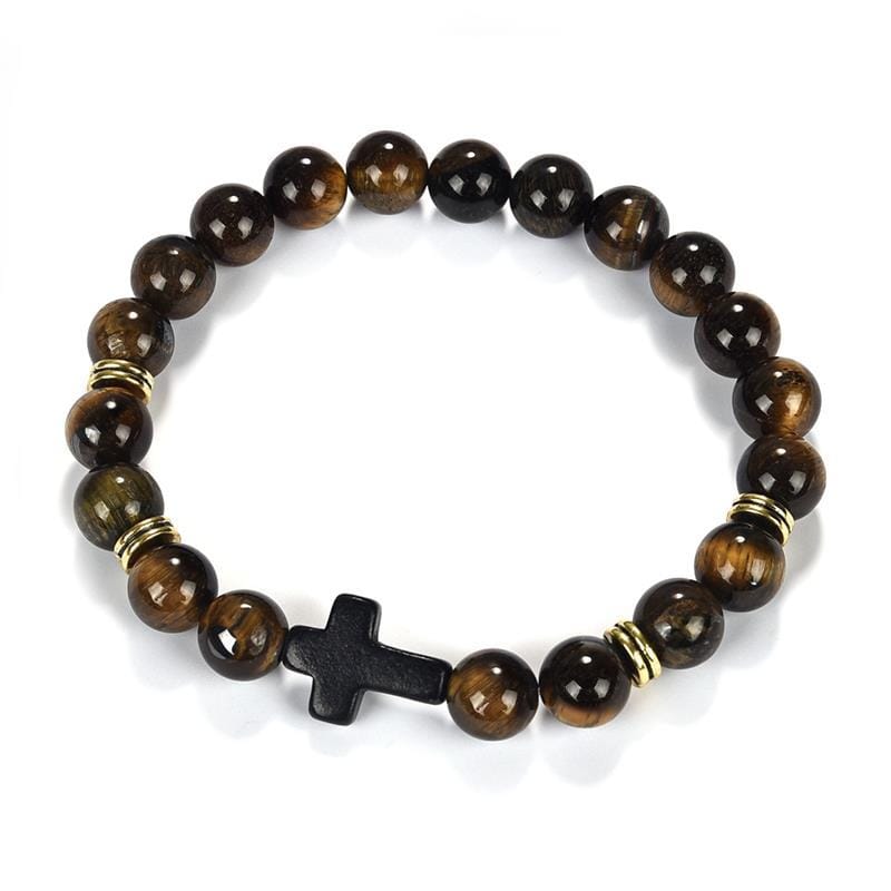 Bracelet Boule Homme avec Croix - Mon Bracelet Homme