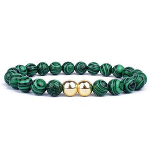 Bracelet Boule Malachite pour Homme en Perles - Mon Bracelet Homme