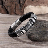 Bracelet Catholique Croix Homme en Cuir - Mon Bracelet Homme