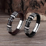 Bracelet Catholique Croix Homme en Cuir - Mon Bracelet Homme