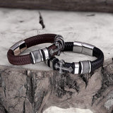 Bracelet Catholique Croix Homme en Cuir - Mon Bracelet Homme