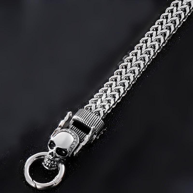 Bracelet Chaîne Crâne en Acier - Mon Bracelet Homme