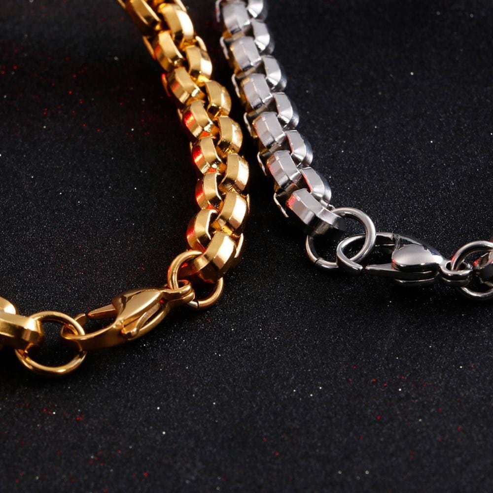 Bracelet Chaîne Croix en Acier - Mon Bracelet Homme