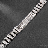 Bracelet Chaîne de Moto à Vis Large Argenté Adonis - Mon Bracelet Homme