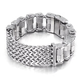 Bracelet Chaîne de Moto à Vis Large Argenté Adonis - Mon Bracelet Homme