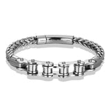 Bracelet Chaîne de Moto Argenté à Maillons en Acier Inoxydable Fernando - Mon Bracelet Homme
