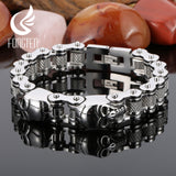 Bracelet Chaîne de Moto Argenté Avec Tête de Mort en Acier Inoxydable Karsyn - Mon Bracelet Homme
