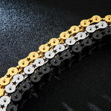 Bracelet Chaîne de Moto Argenté en Acier Inoxydable 18Mm de Large Jaxx - Mon Bracelet Homme
