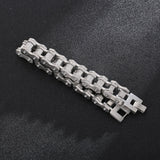Bracelet Chaîne de Moto Argenté en Acier Inoxydable Argenté Ryker - Mon Bracelet Homme