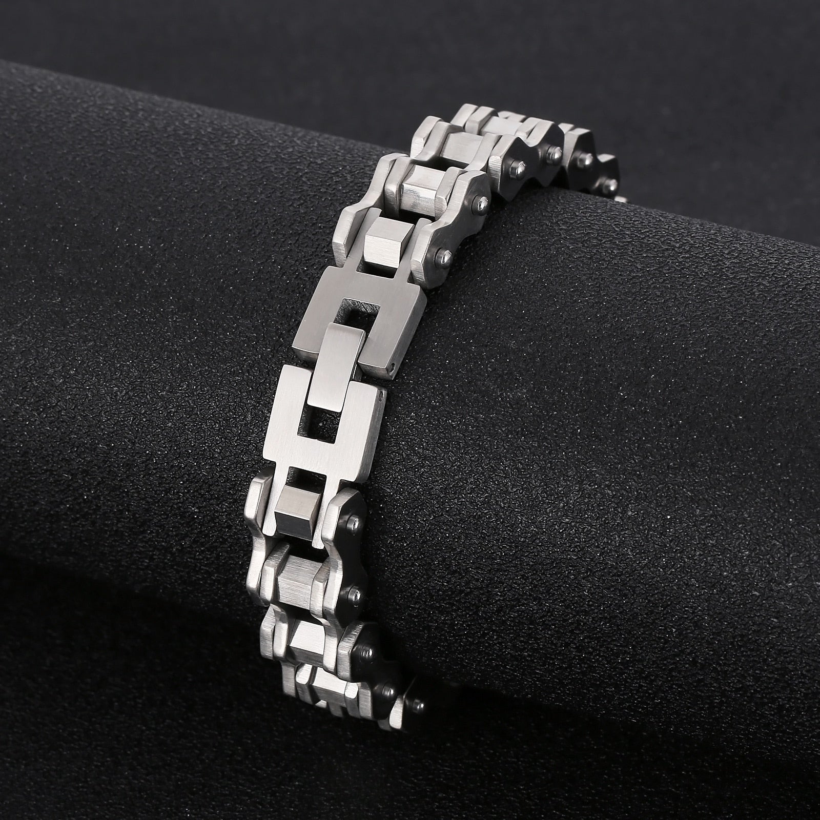 Bracelet Chaîne de Moto Argenté en Acier Inoxydable Argenté Ryker - Mon Bracelet Homme