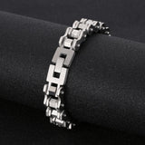 Bracelet Chaîne de Moto Argenté en Acier Inoxydable Argenté Ryker - Mon Bracelet Homme