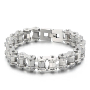 Bracelet Chaîne de Moto Argenté en Acier Inoxydable Argenté Ryker - Mon Bracelet Homme