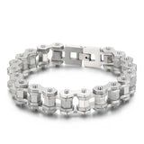 Bracelet Chaîne de Moto Argenté en Acier Inoxydable Argenté Ryker - Mon Bracelet Homme