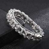 Bracelet Chaîne de Moto Argenté en Acier Inoxydable Argenté Ryker - Mon Bracelet Homme