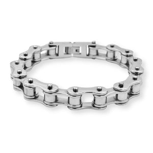 Bracelet Chaîne de Moto Argenté en Acier Inoxydable Xander - Mon Bracelet Homme