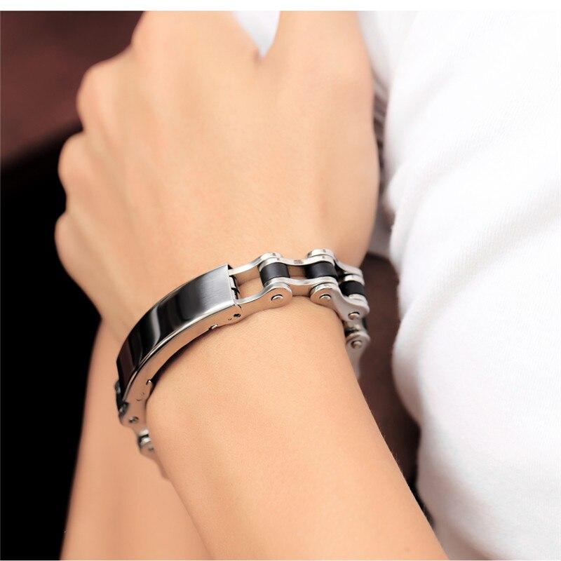 Bracelet Chaîne de Moto Bijou Biker en Acier - Mon Bracelet Homme