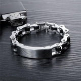 Bracelet Chaîne de Moto Bijou Biker en Acier - Mon Bracelet Homme